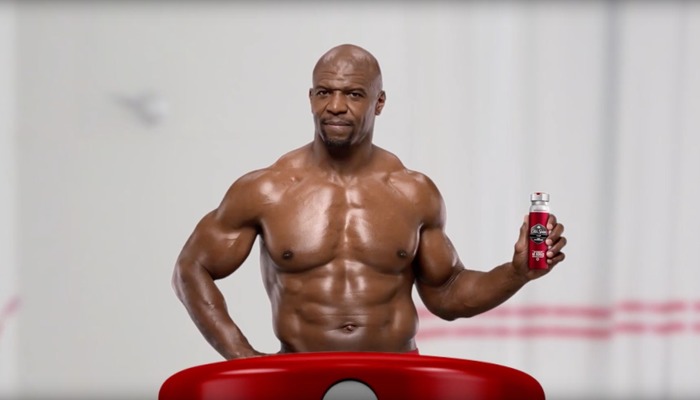 Actor Terry Crews appearing in an advertisement for Old Spice