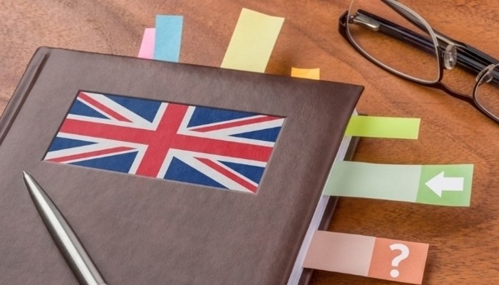 British Flag On Notebook