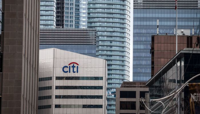 Exterior of the Citigroup office in Toronto, Canada