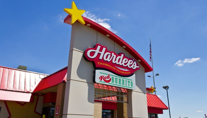 Exterior of a Hardee's restaurant in Indianapolis, USA