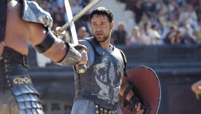 Russell Crowe as Maximus in the 2000 film Gladiator